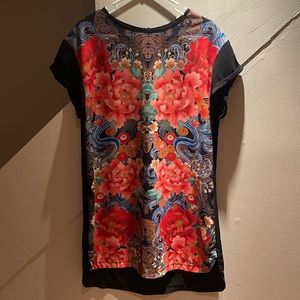 Minkpink Short Sleeve Printed Dress